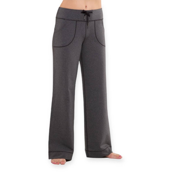 lululemon athletica Pants - Lululemon Women Heathered Gray Black Still Pants Size 4